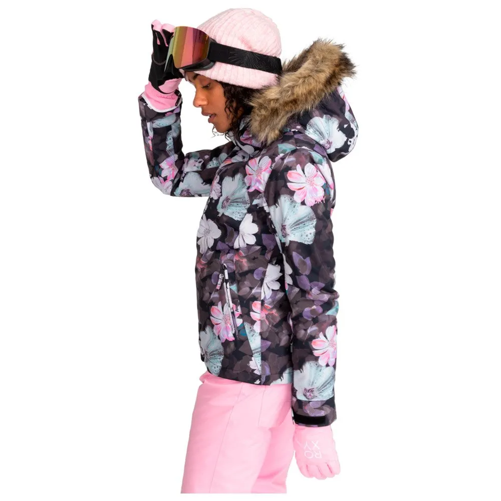 Jet Ski Black Floral Roxy Ski Jacket.