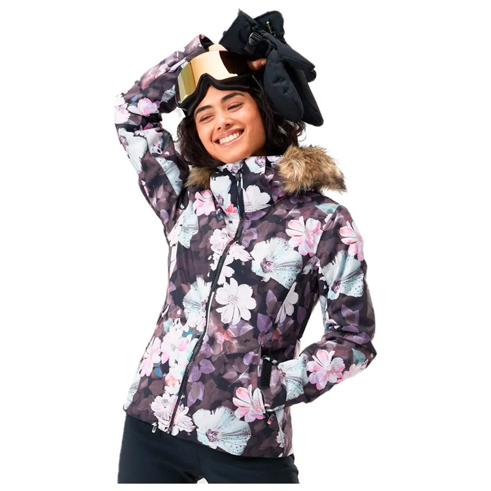 Jet Ski Black Floral Roxy Ski Jacket.