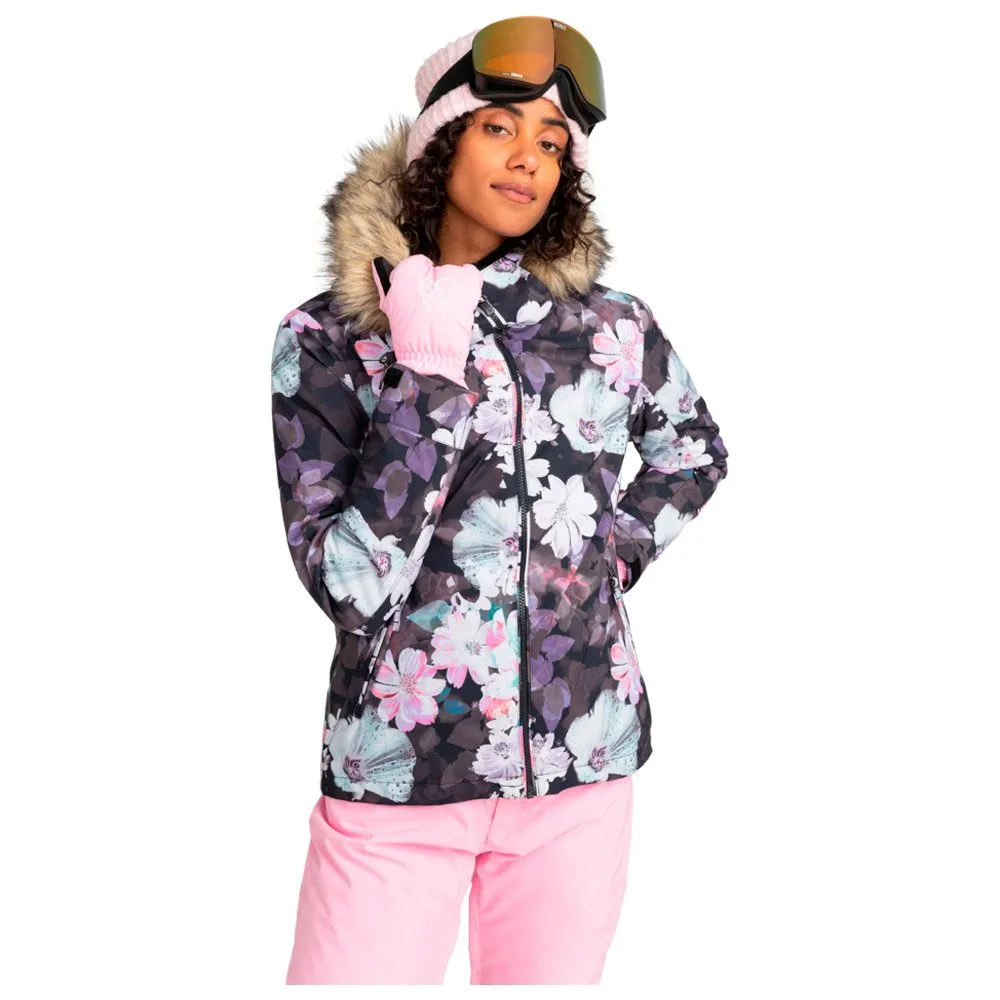 Jet Ski Black Floral Roxy Ski Jacket.