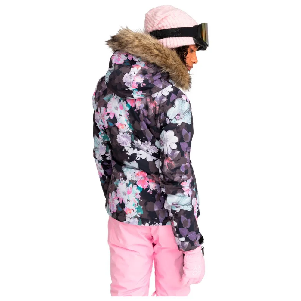 Jet Ski Black Floral Roxy Ski Jacket.