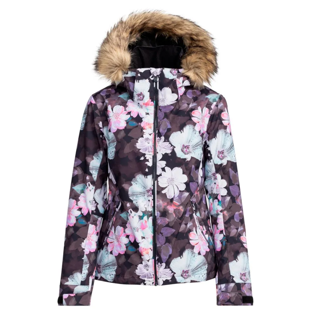 Jet Ski Black Floral Roxy Ski Jacket.