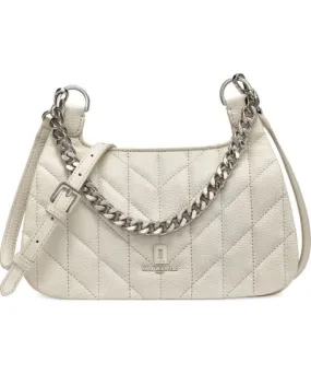 Karl Lagerfeld Paris Lafayette Small White Quilted Leather Shoulder Bag