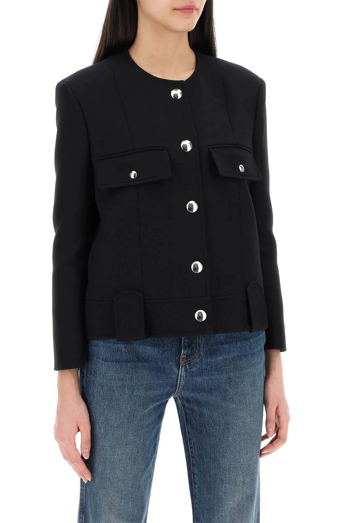 KHAITE SS24 Women's Pleated Jacket - New Arrival with Creased Detail