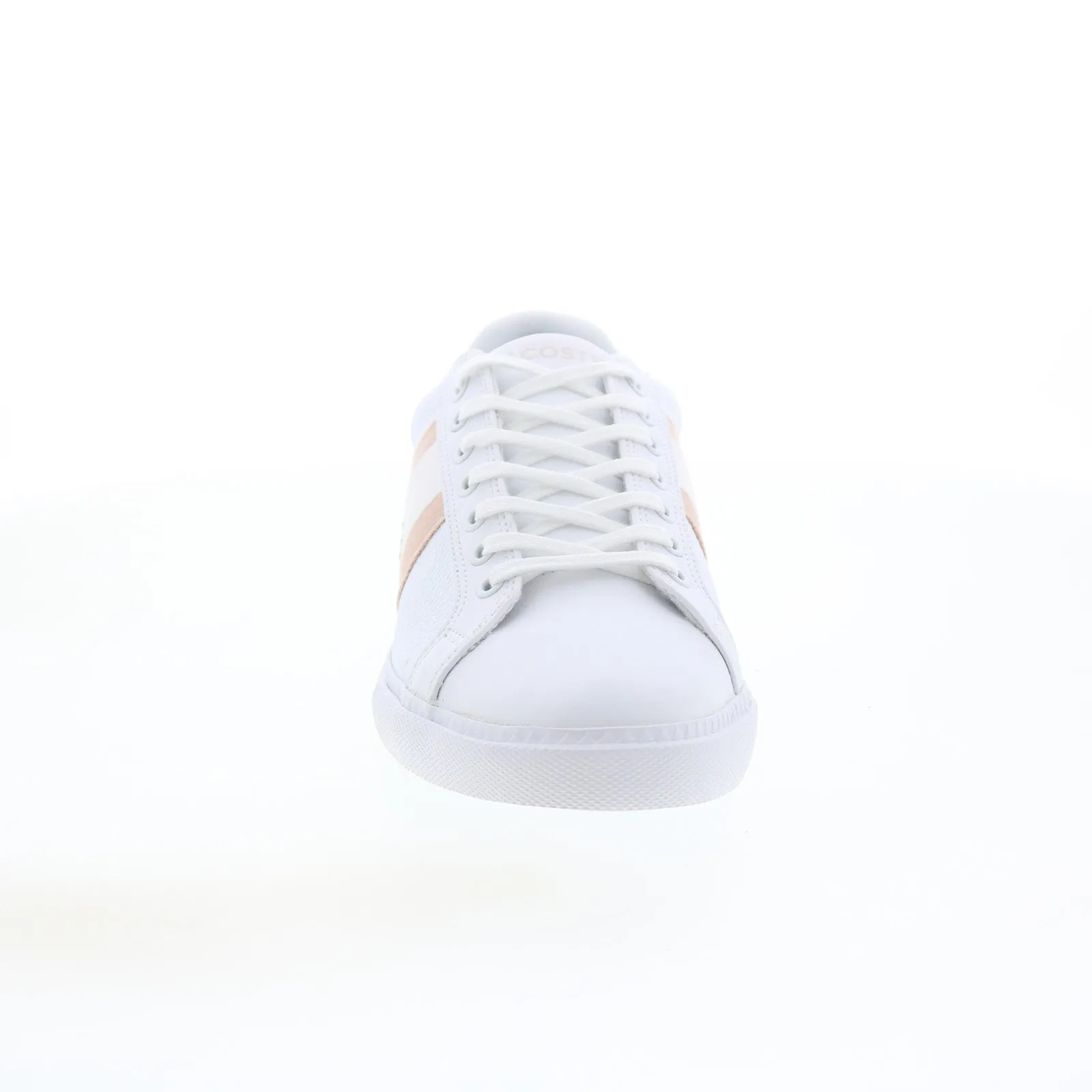 Lacoste Womens White Leather Lifestyle Sneakers Shoes