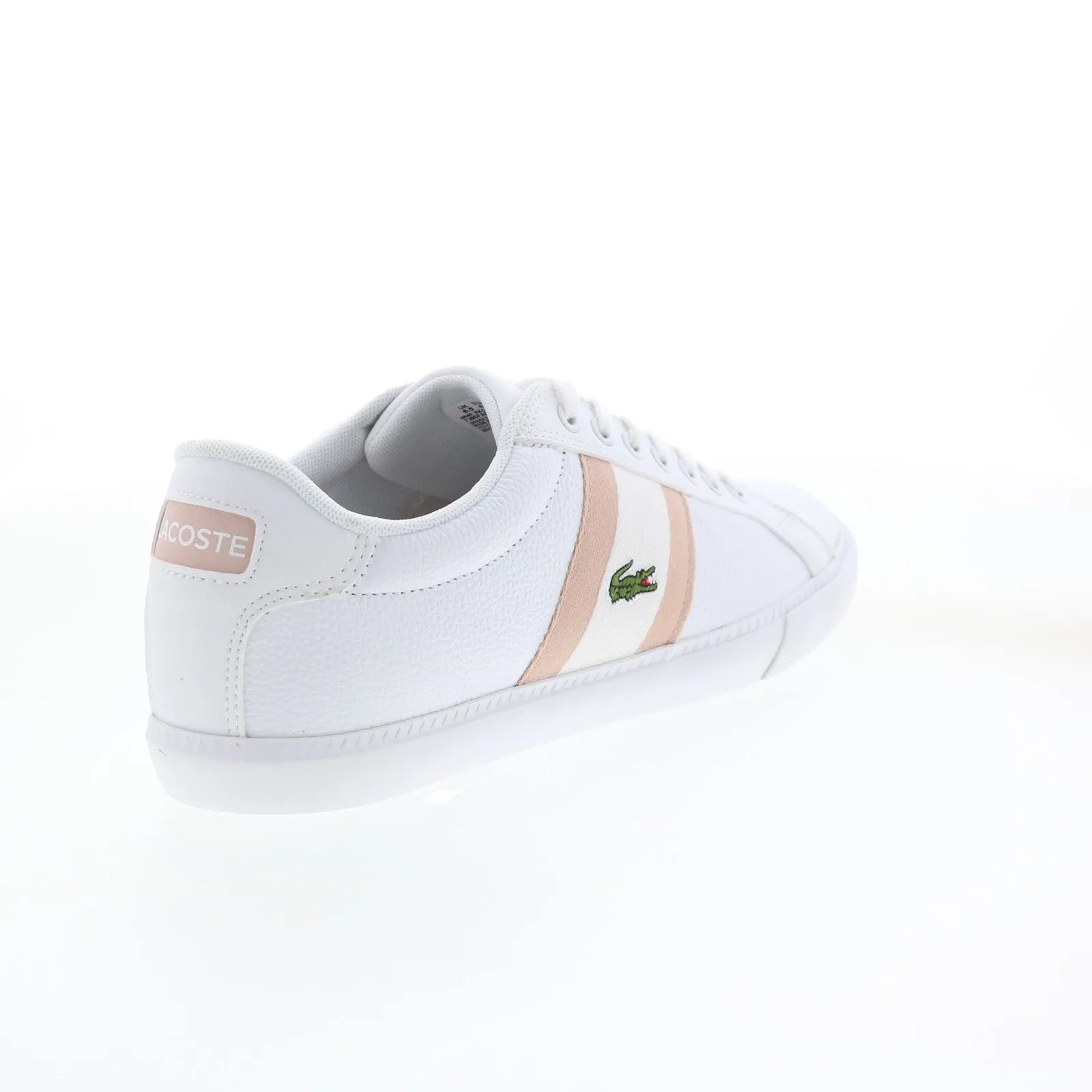 Lacoste Womens White Leather Lifestyle Sneakers Shoes