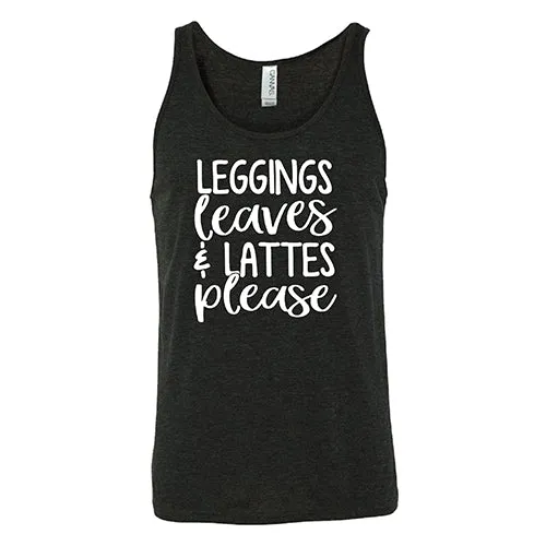 Leggings with Leaves & Lattes Print Shirt Unisex