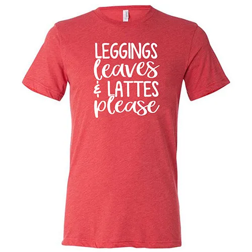 Leggings with Leaves & Lattes Print Shirt Unisex