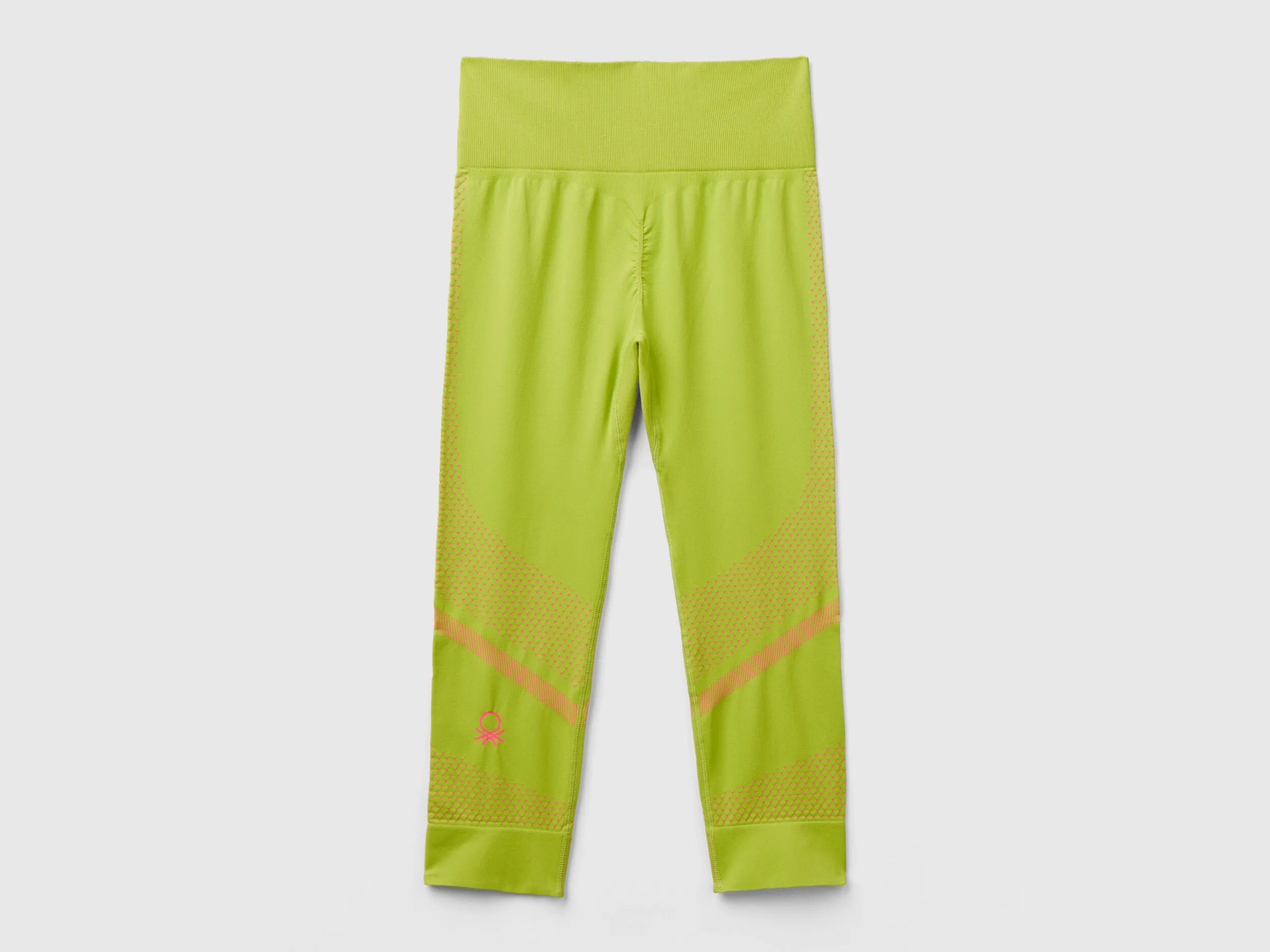 Lime Seamless 3/4 Leggings by Benetton for Sports