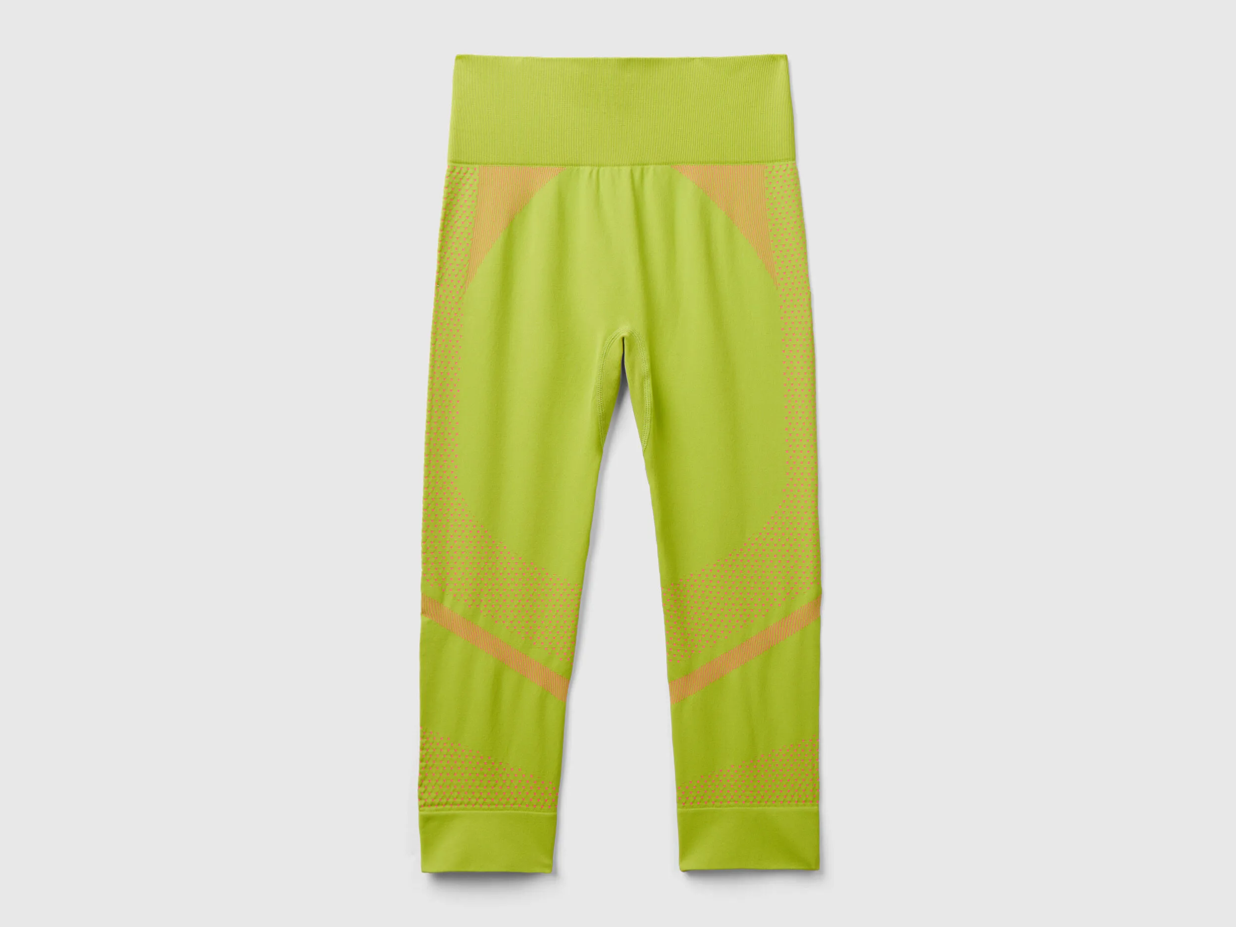 Lime Seamless 3/4 Leggings by Benetton for Sports