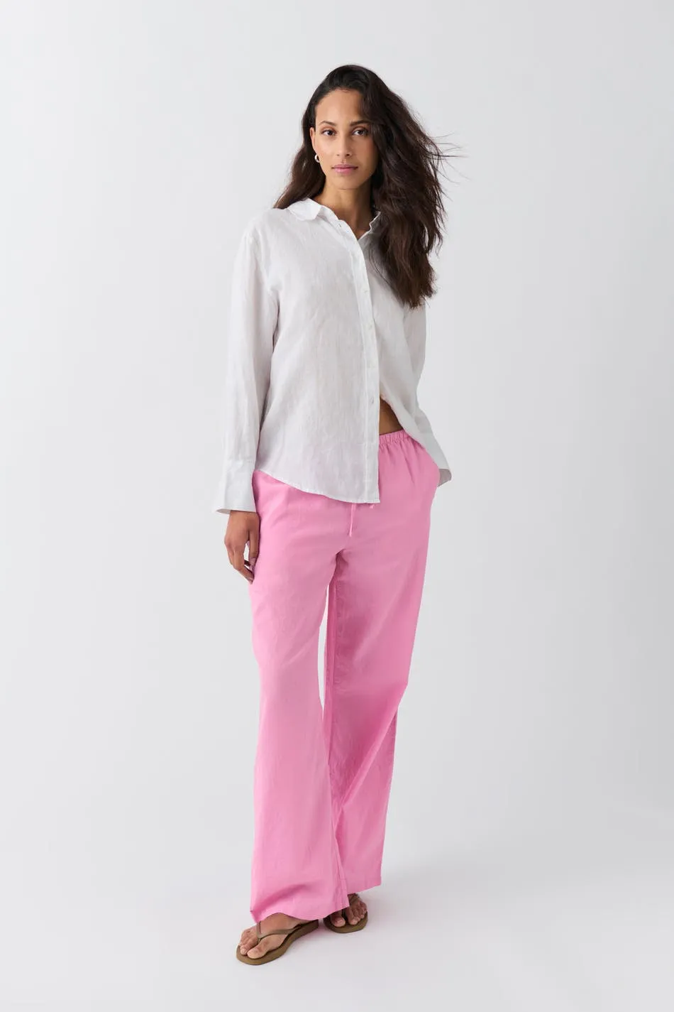 Breathable Linen Blend Trousers