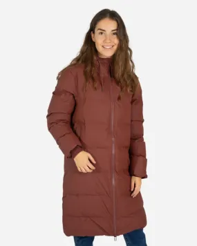Long Puffer Jacket - Maroon