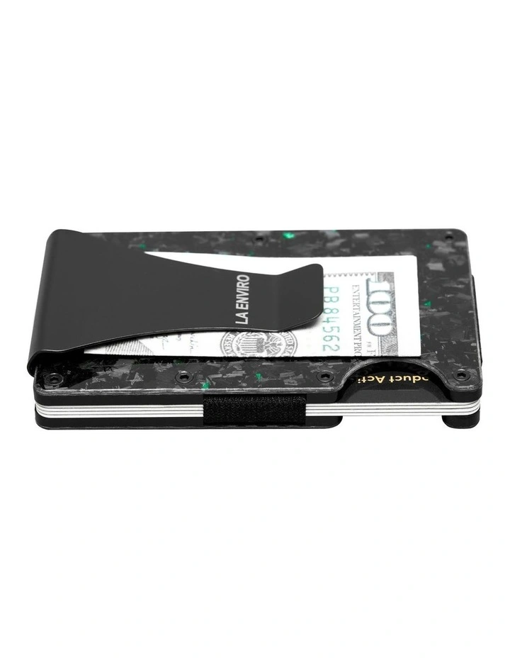 Lorne Forged Carbon Wallet in Gloss Green