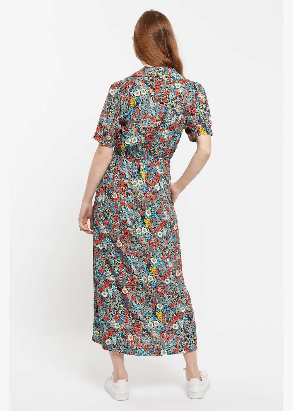 Louche Sakani Floret 60's Style Multi-Color Midi Dress