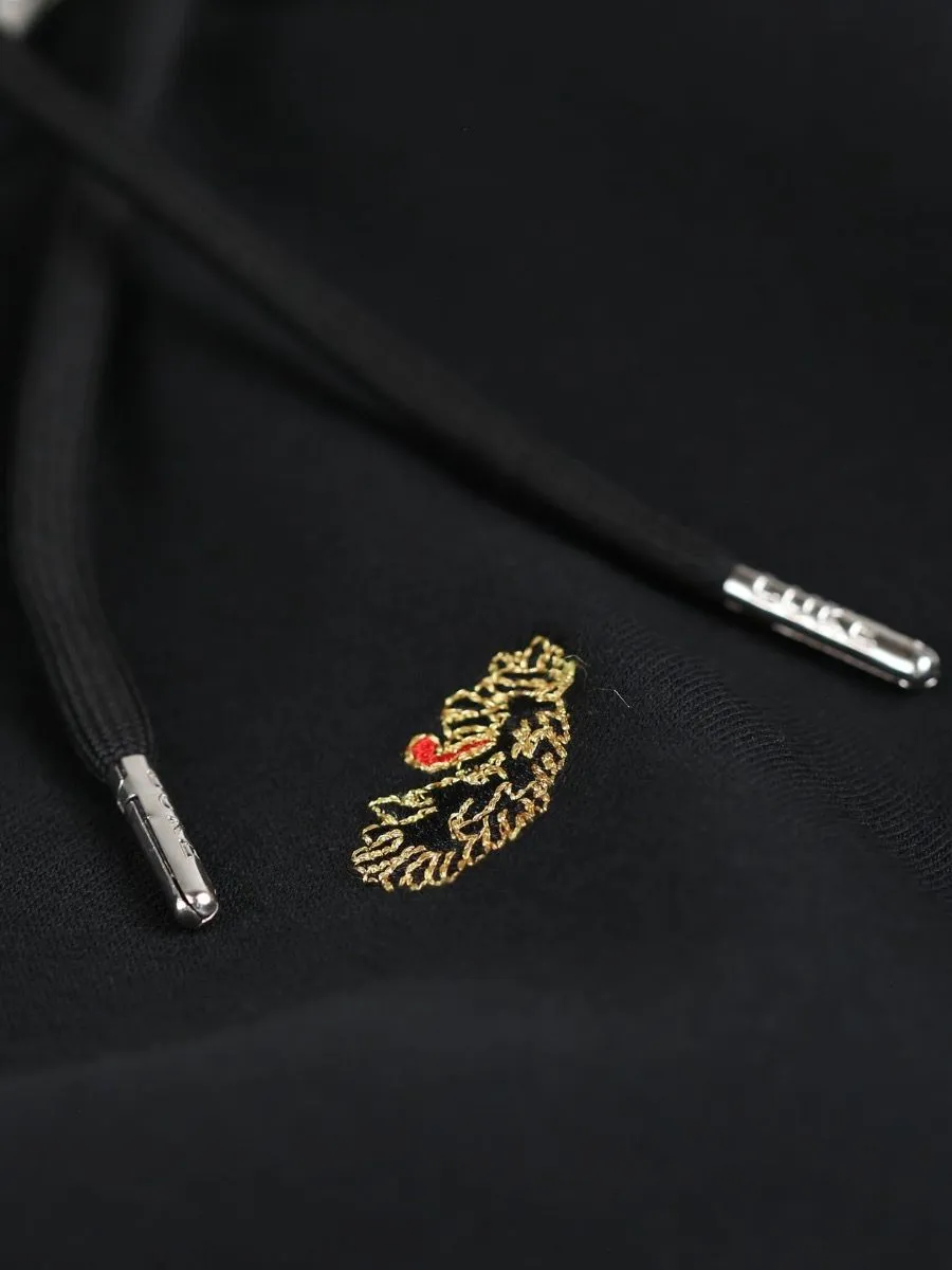 Jet Black Berlin Zip Hoodies by Luke 1977