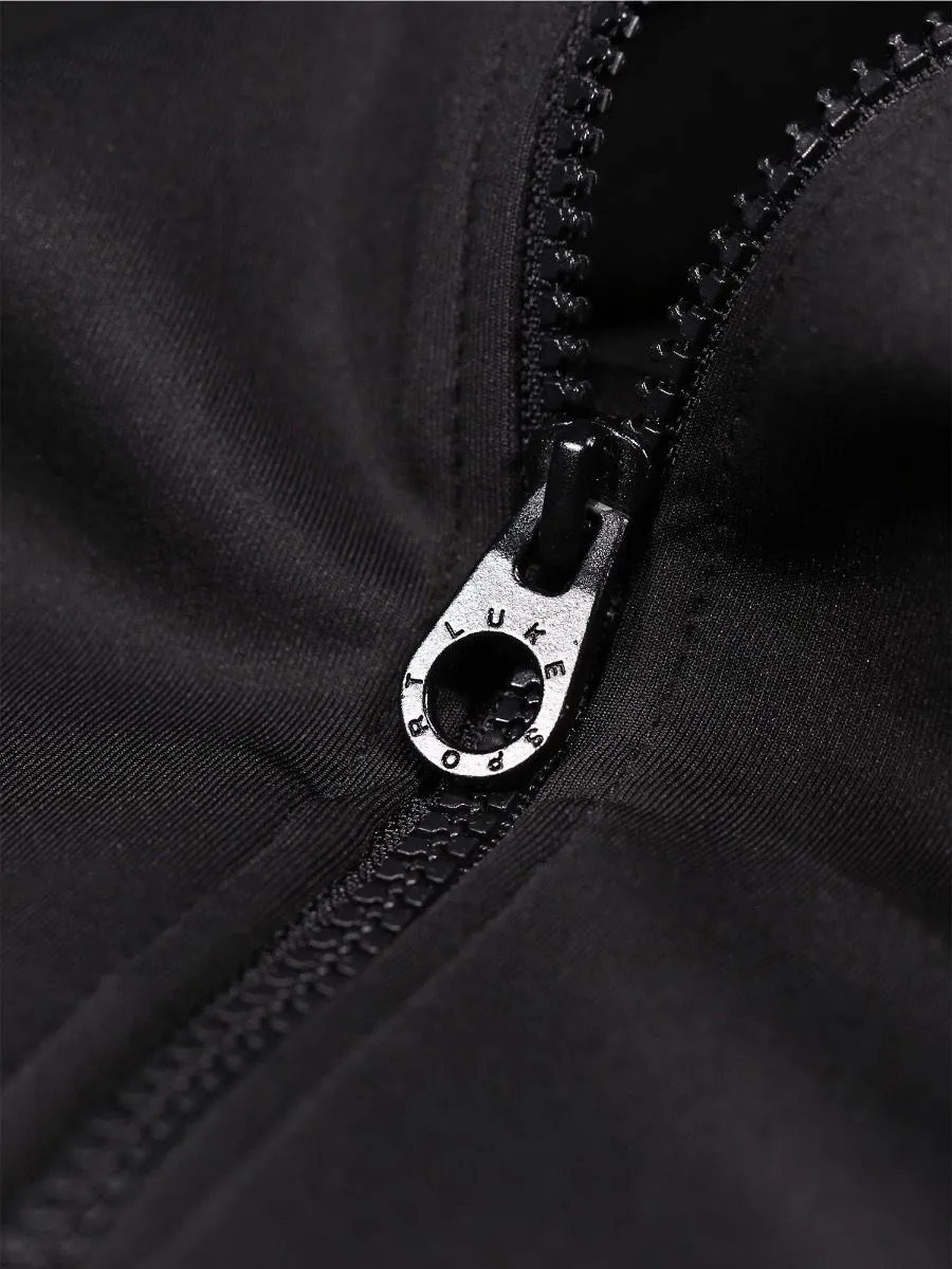 Jet Black Chicago Tape Zip Hoodies by Luke 1977