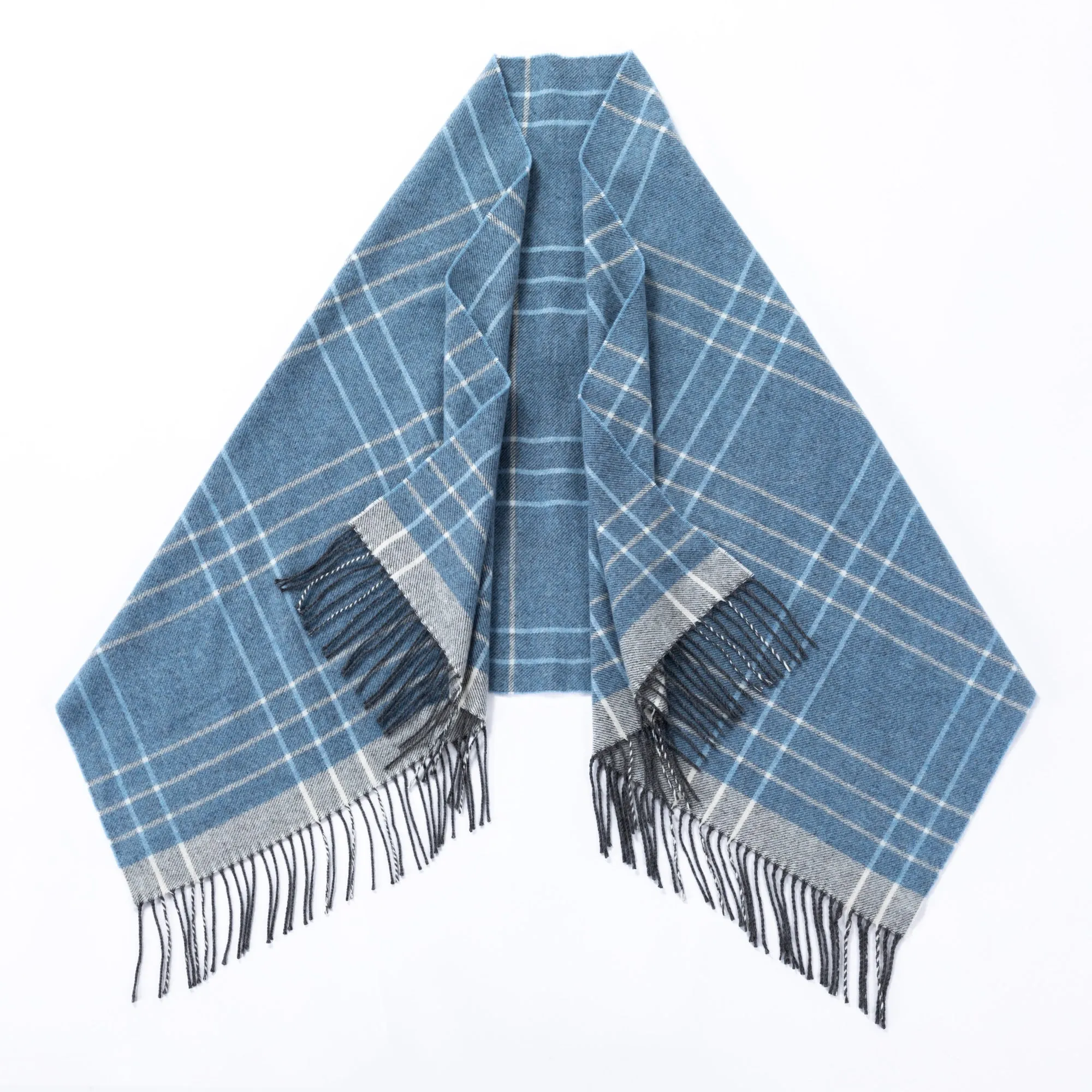 Luxurious Ukrainian Wool Cashmere Plaid Shawl