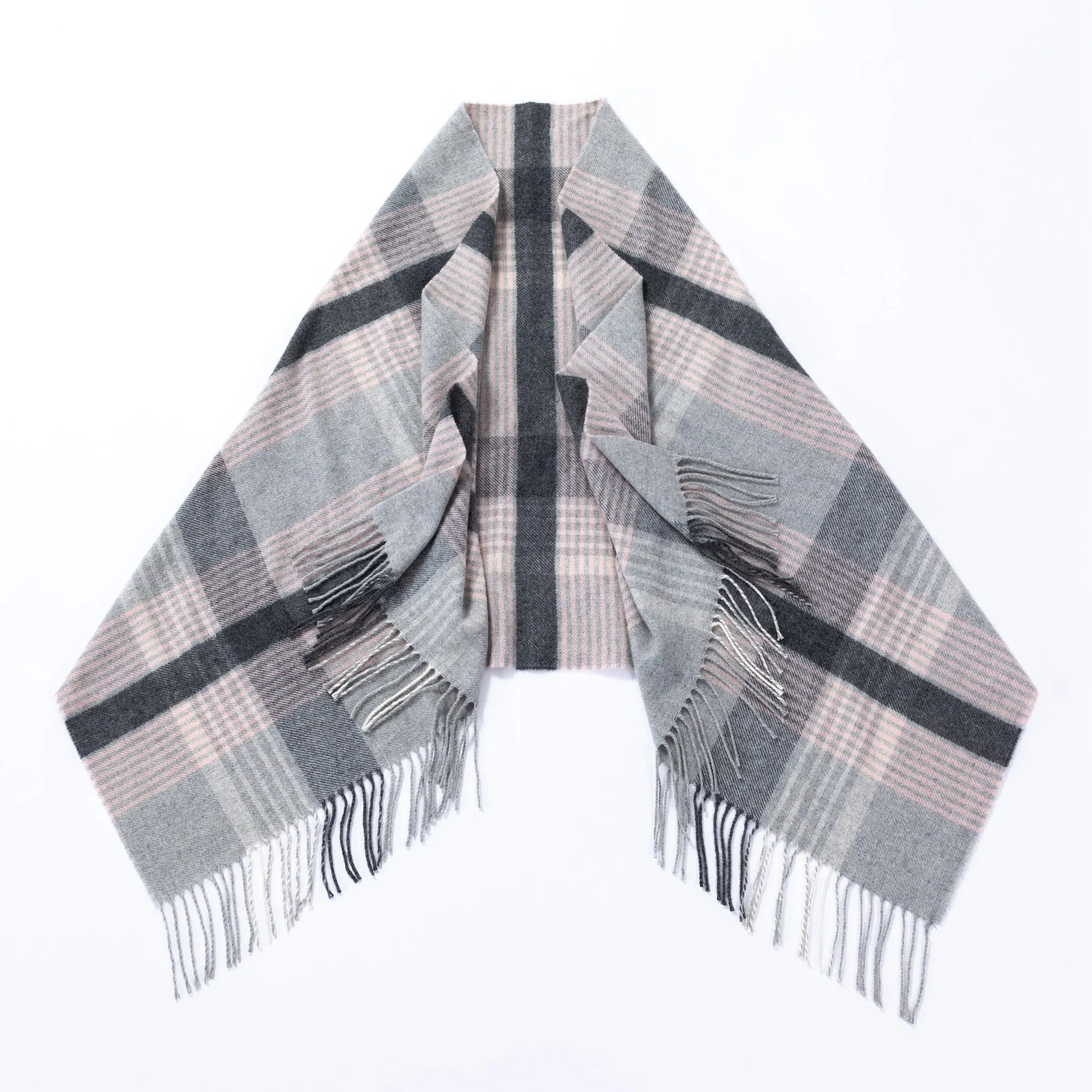 Luxurious Ukrainian Wool Cashmere Plaid Shawl