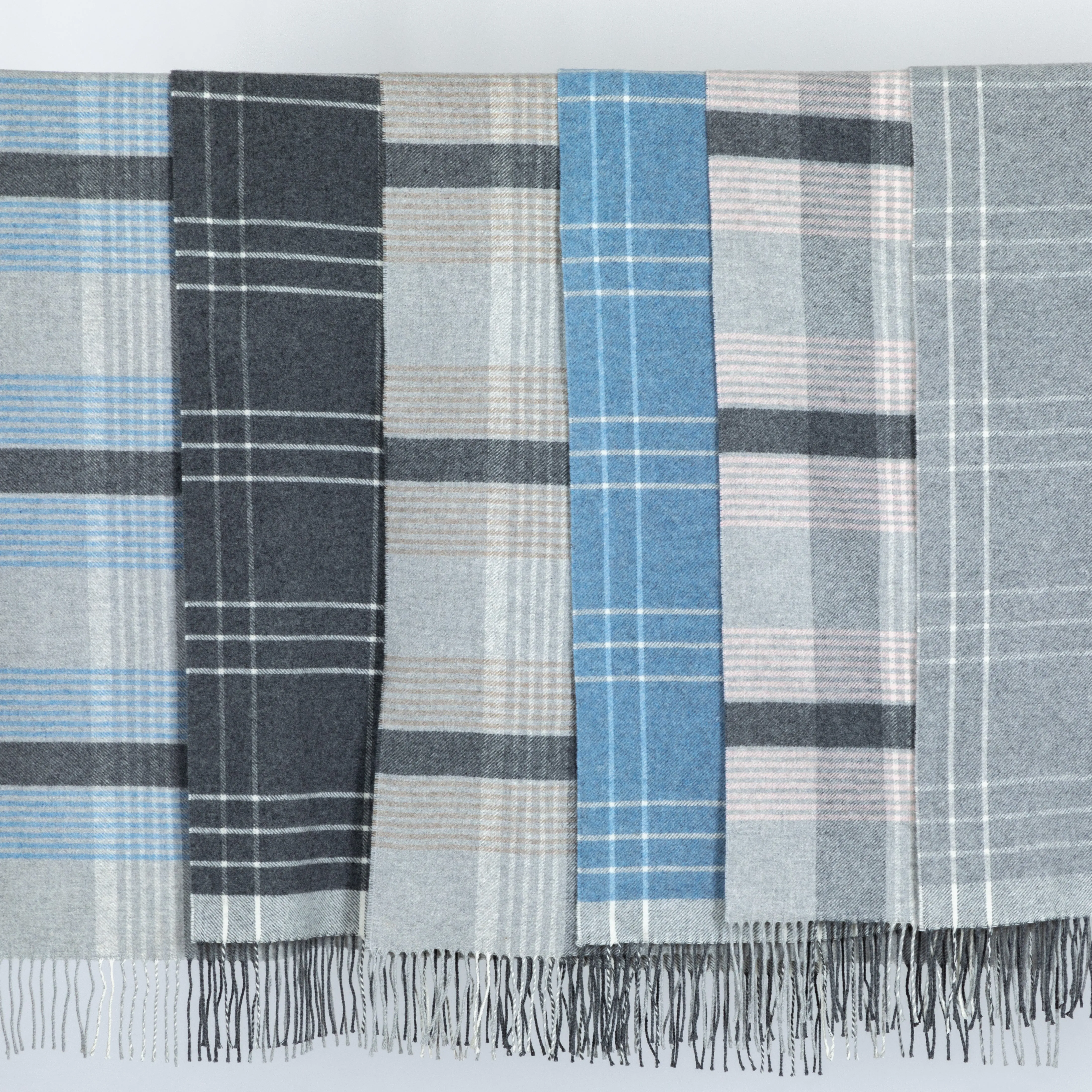 Luxurious Ukrainian Wool Cashmere Plaid Shawl