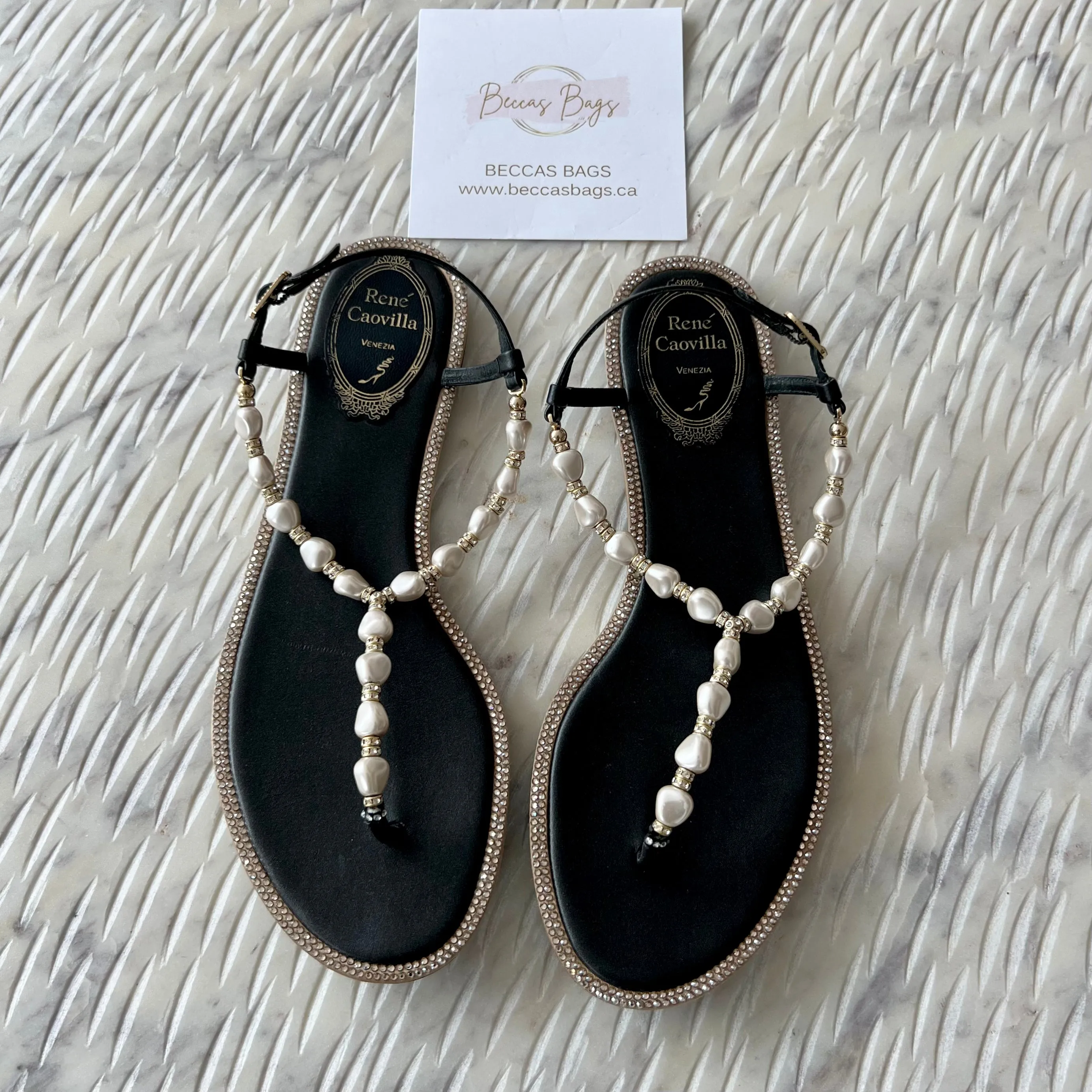 Luxury Designer Sandals by Rene Caovilla.