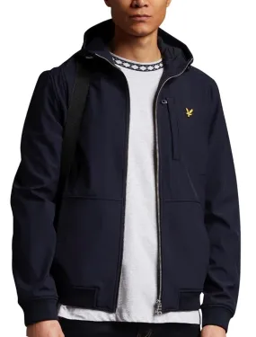 Fashionable Lyle and Scott Dark Navy Softshell Hooded Jacket