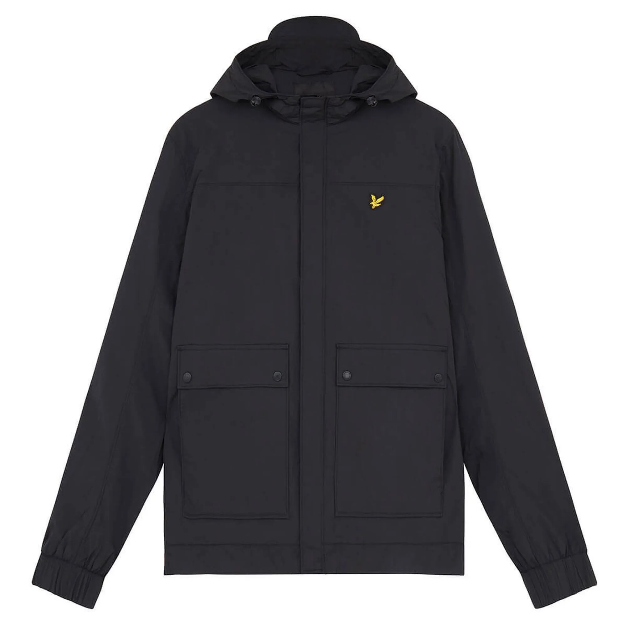 Jet Black Lyle and Scott Hooded Pocket Jacket