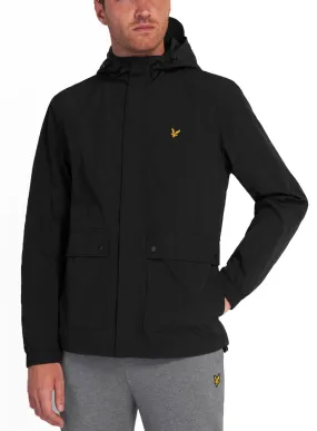 Jet Black Lyle and Scott Hooded Pocket Jacket