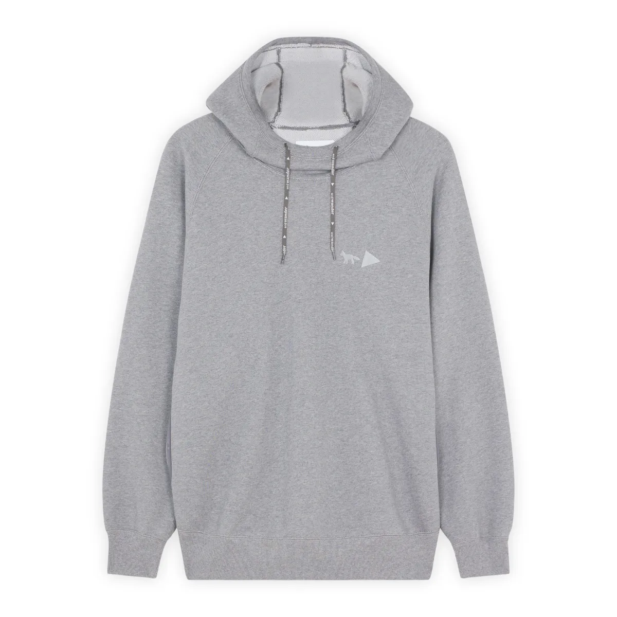 Maison Kitsune And Wander Dry Cotton Hoodie Ash Grey MK Collaboration