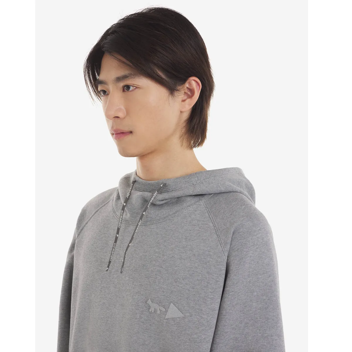 Maison Kitsune And Wander Dry Cotton Hoodie Ash Grey MK Collaboration