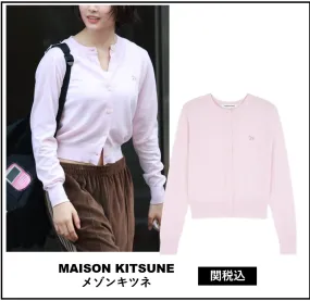 Maison Kitsune Casual Blended Fabrics Street Style Long Sleeves Plain