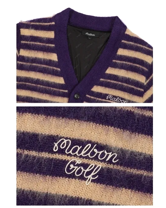 Malbon Golf Street Style Logo Cardigans