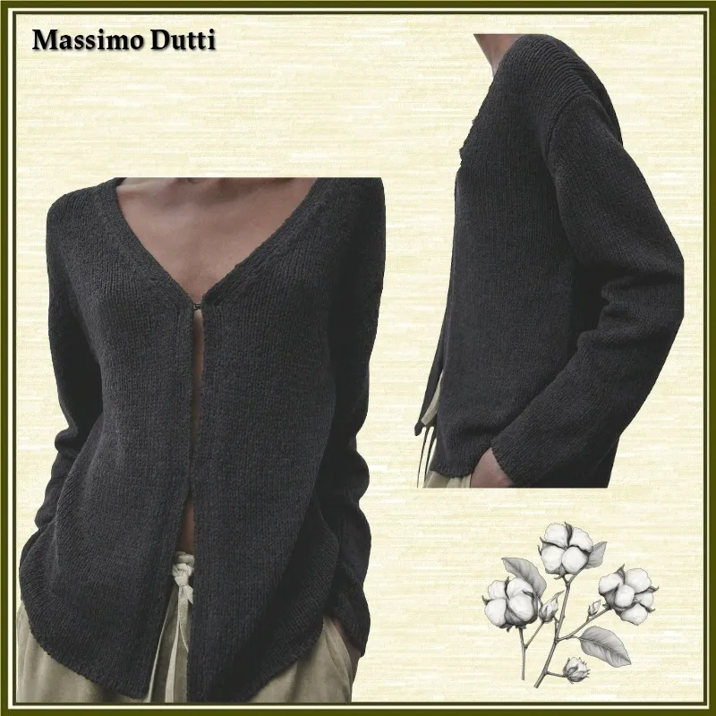 Massimo Dutti Long Sleeves Cotton Office Style