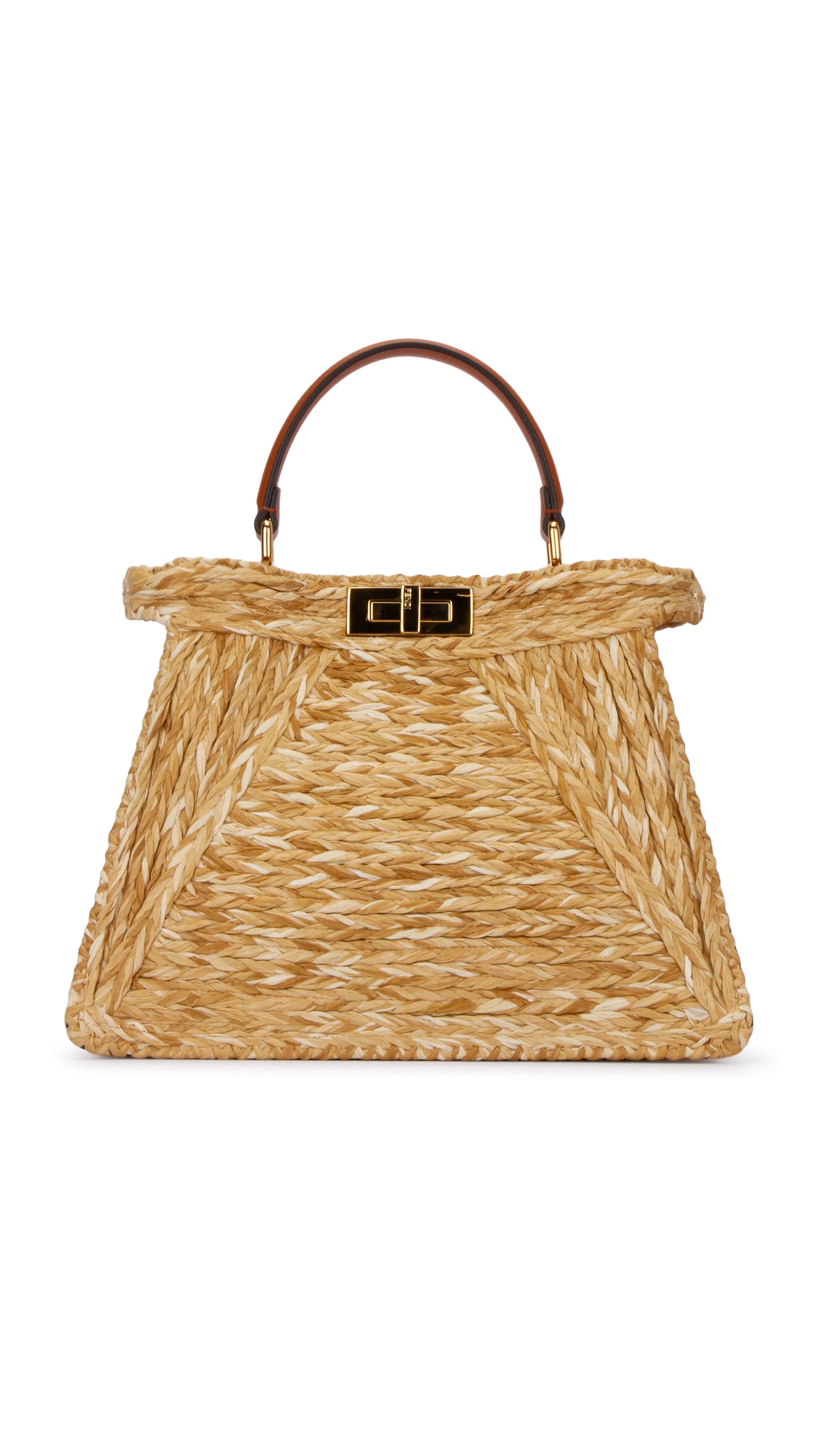 Medium Raffia Bag in Natural