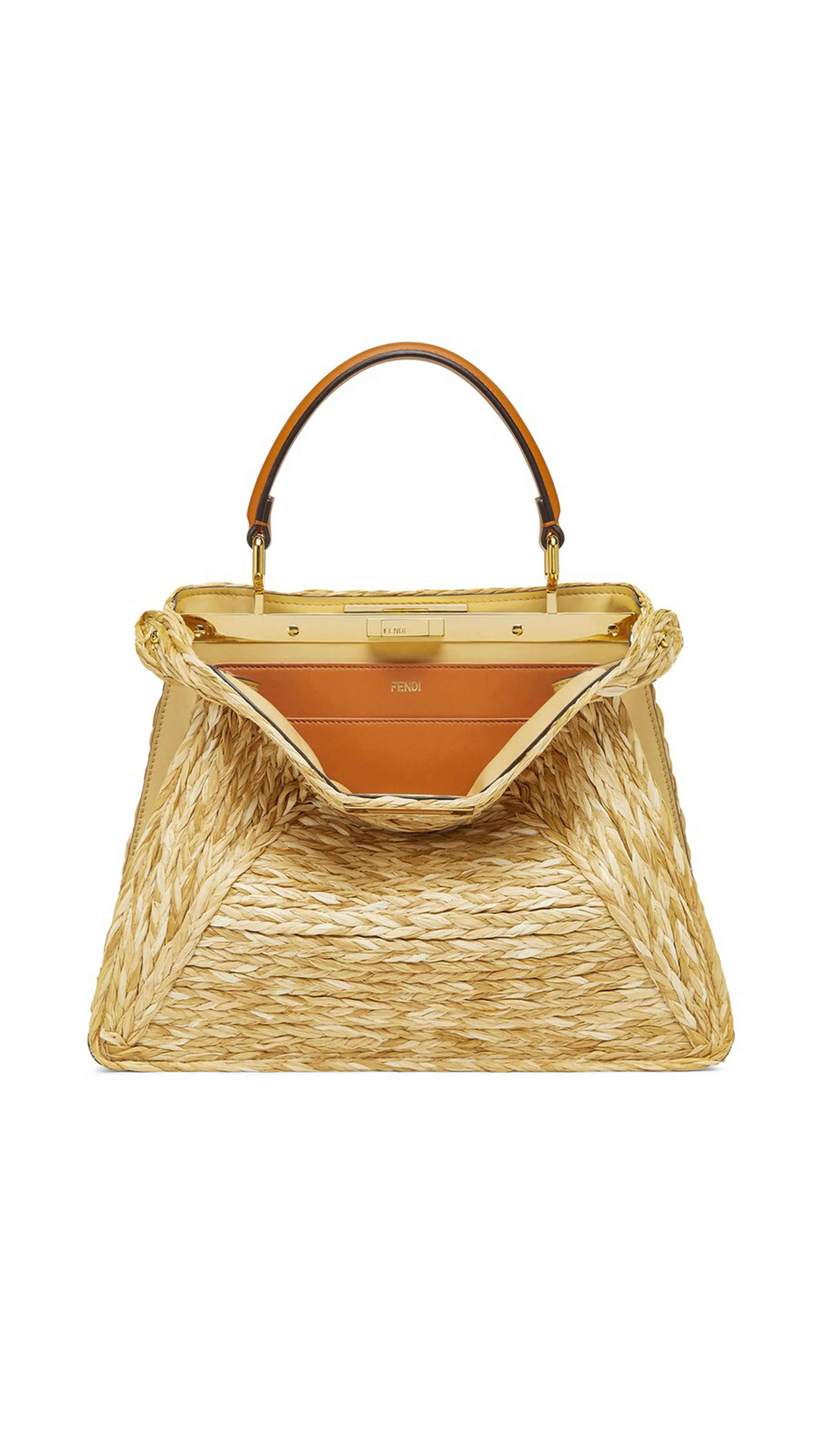 Medium Raffia Bag in Natural