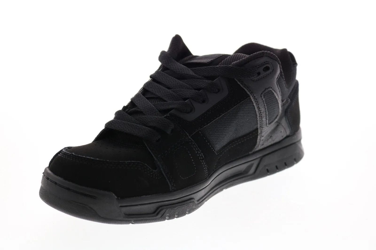 Mens Black Suede Lace Up Skate Sneakers Shoes by DC Stag 320188