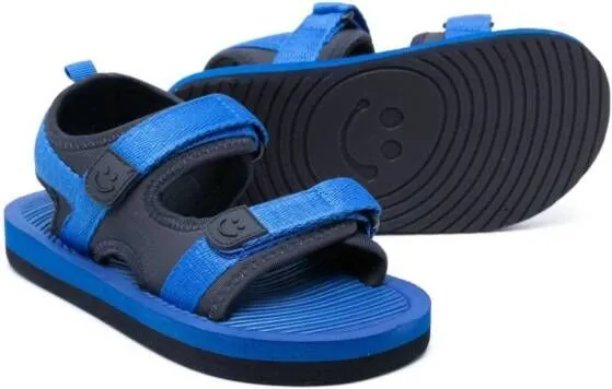 Molo Blue Sandals with Smile-face Motif