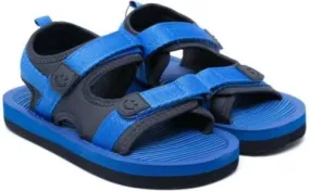 Molo Blue Sandals with Smile-face Motif