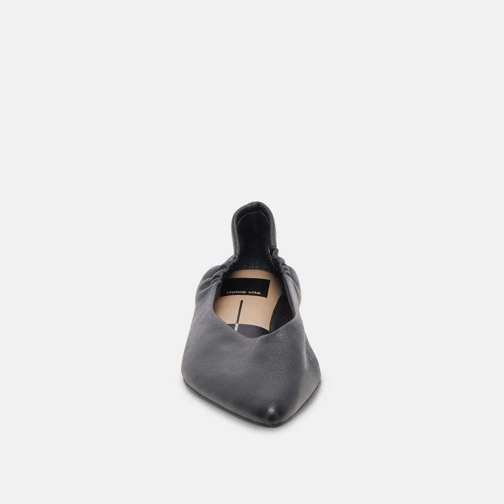 NADAV BALLET FLATS BLACK LEATHER– Dolce Vita 6973778100290