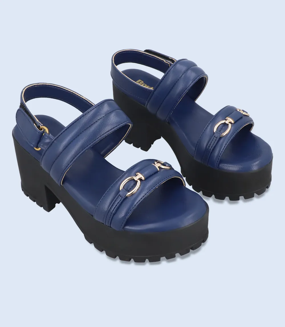 Navy Platform Sandals for Women Style BW9222