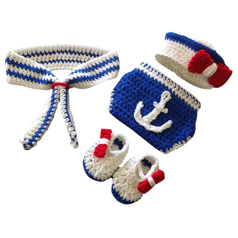 Newborn Infant Boys Girls Crochet Knit Costume Photography Props