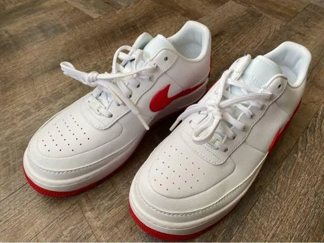 Red White Nike AF1 Jester XX Shoes for Women's Size 10.5 and Men's Size 9