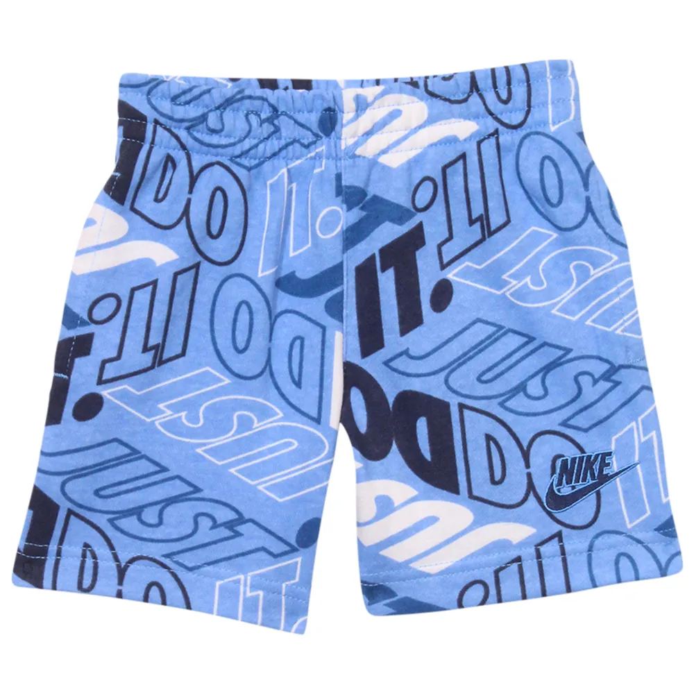 Nike Toddler Boy's Shorts Just Do It All-Over Print University Blue Sz. 3T