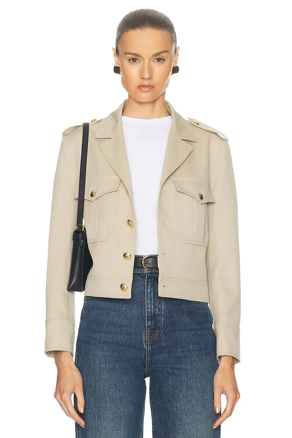 NILI LOTAN Lise Cropped Military Jacket