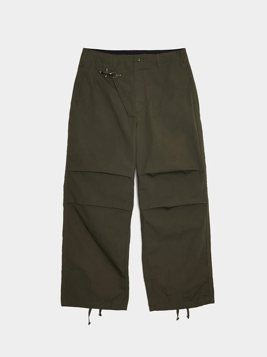 Olive Heavyweight Cotton Ripstop Duffle Pant