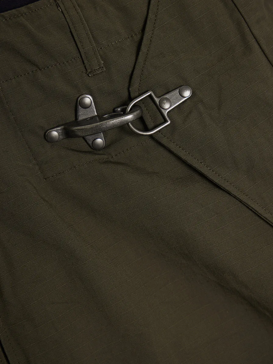 Olive Heavyweight Cotton Ripstop Duffle Pant