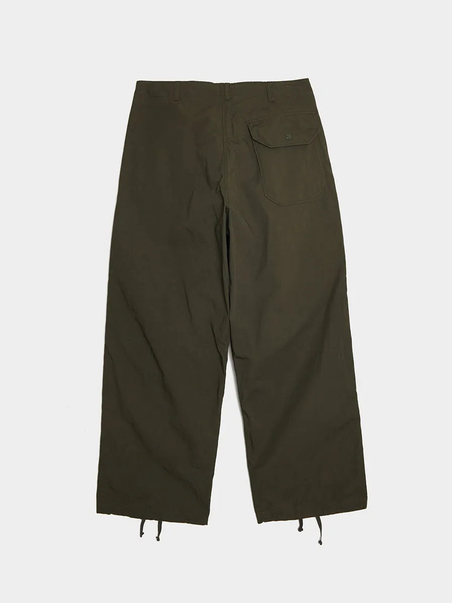 Olive Heavyweight Cotton Ripstop Duffle Pant