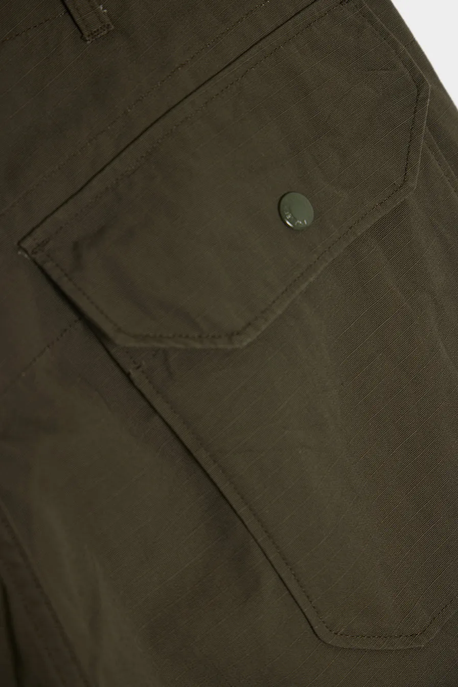 Olive Heavyweight Cotton Ripstop Duffle Pant