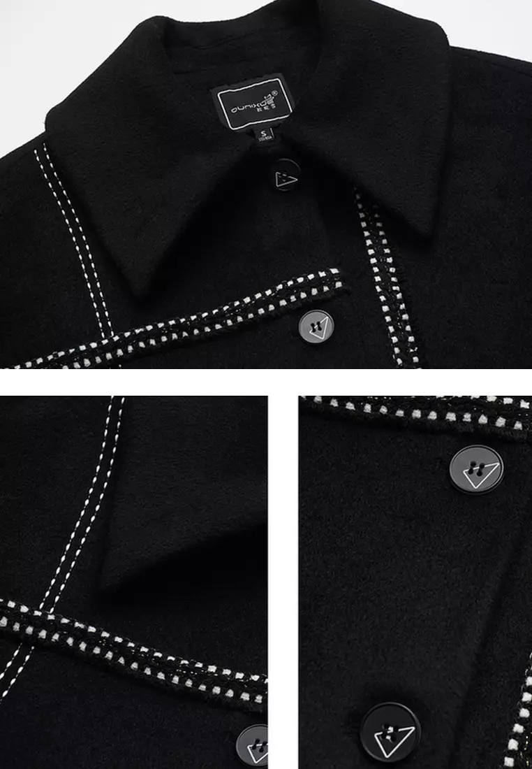 ONX.HK Stylish Wool Coat with Webbing Detail