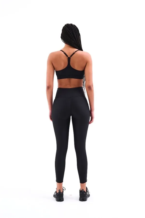 P.E Nation Black Double Track Recalibrate 7/8 Leggings