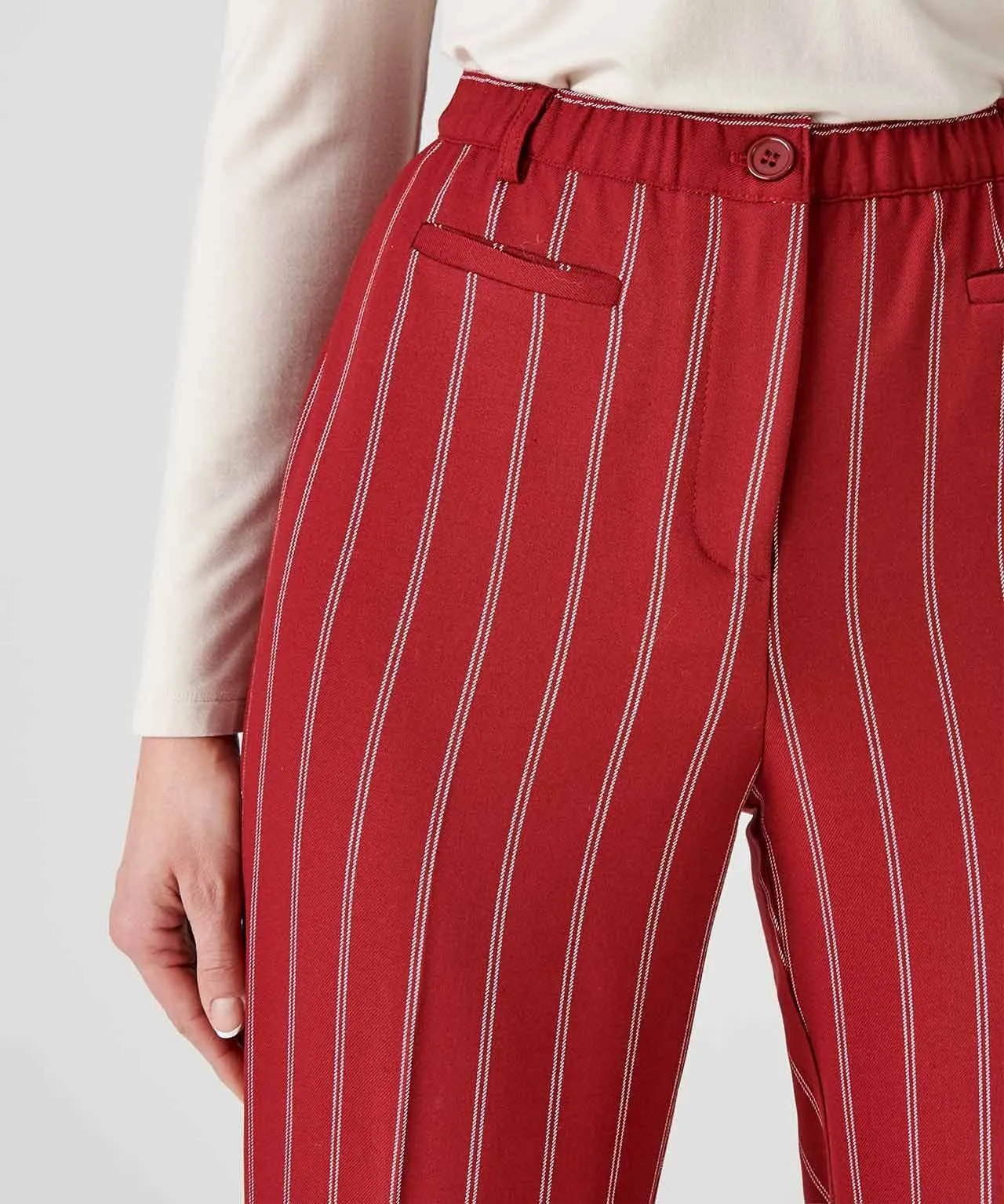 Pinstripe Slimming Pants