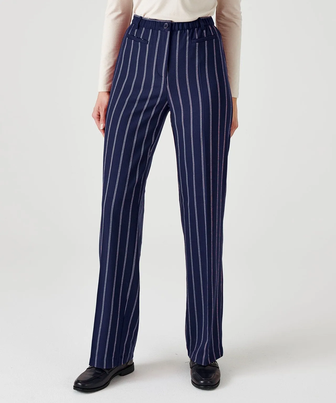 Pinstripe Slimming Pants